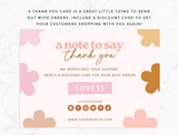 Pretty Boho Thank You Card Template