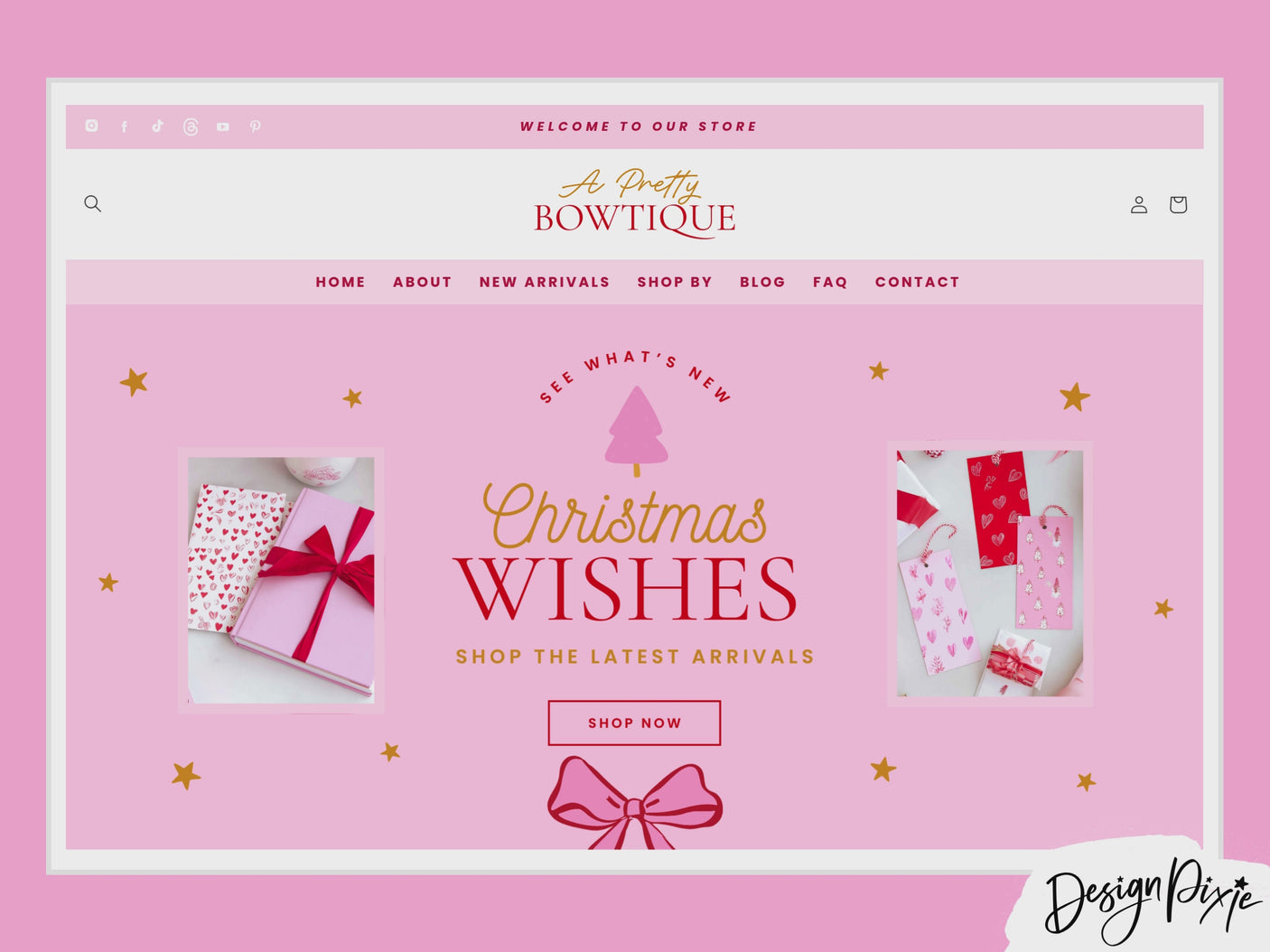 Pink Christmas Shopify Banner Templates