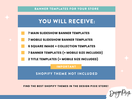 Fun Bright Shopify Banners