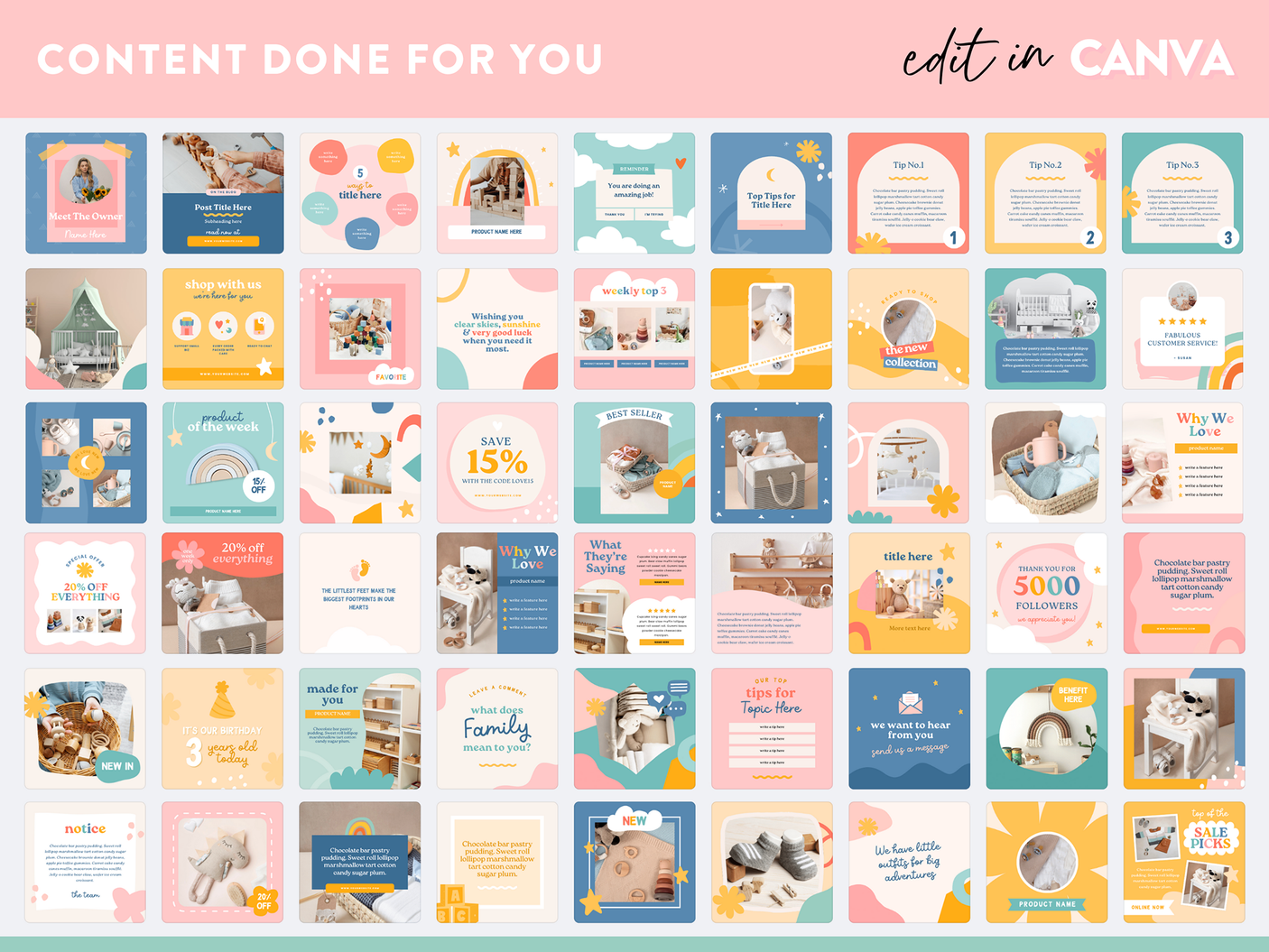 Bright Kids Instagram Templates Canva