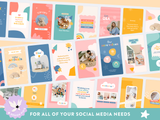 Bright Kids Instagram Templates Canva