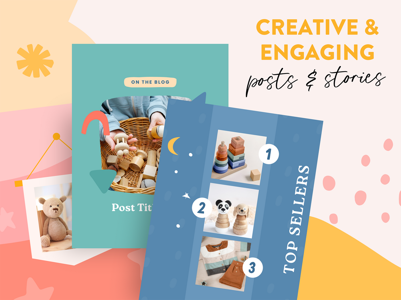 Bright Kids Instagram Templates Canva