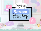 Pastel Blue iMac Mockup