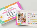 Business Card Template - Rainbow Journal - Design Pixie