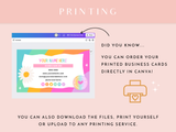 Business Card Template - Rainbow Journal - Design Pixie