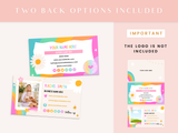 Business Card Template - Rainbow Journal - Design Pixie