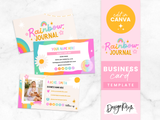 Business Card Template - Rainbow Journal - Design Pixie