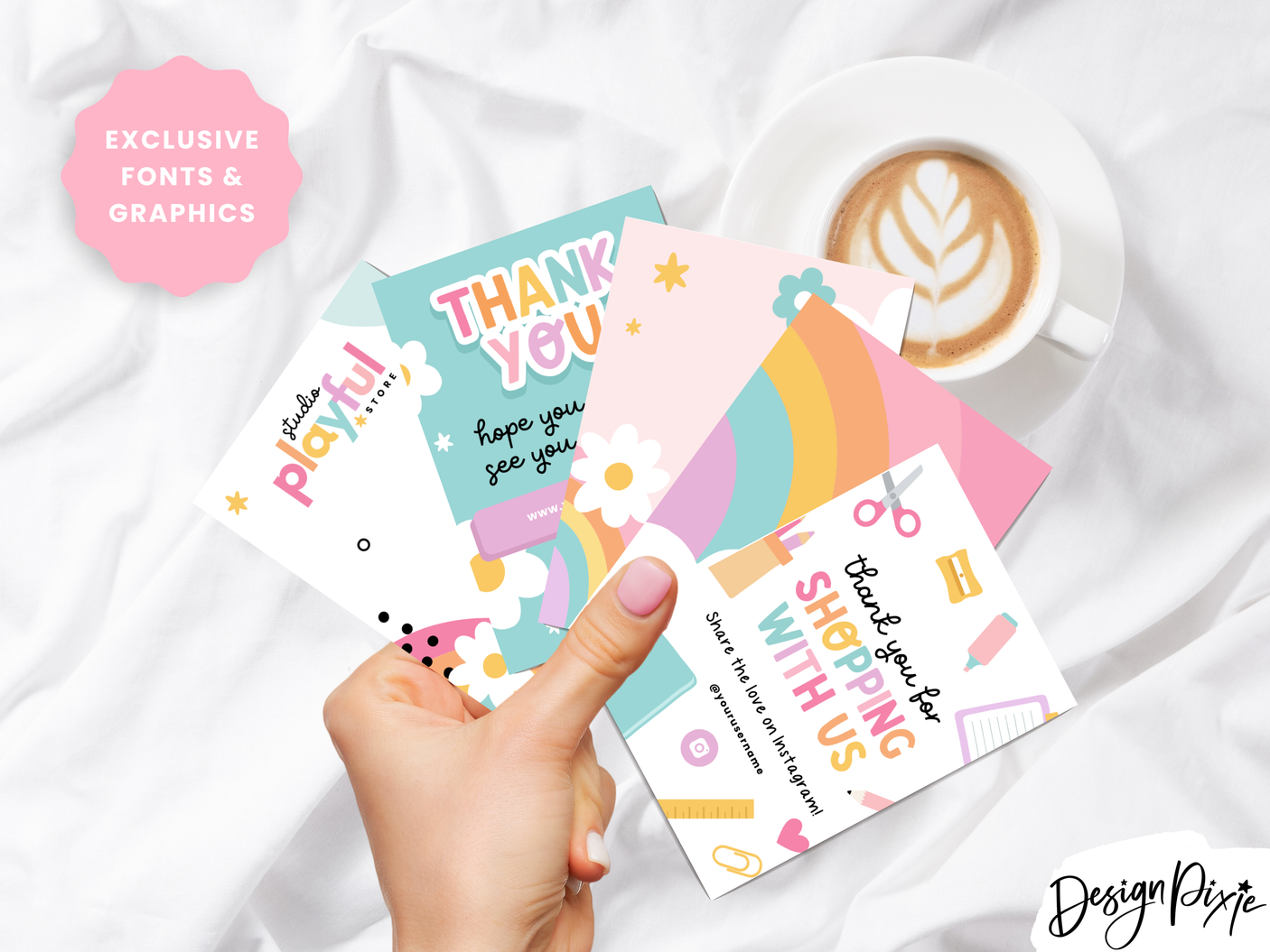 Rainbow Display Card Templates - Design Pixie