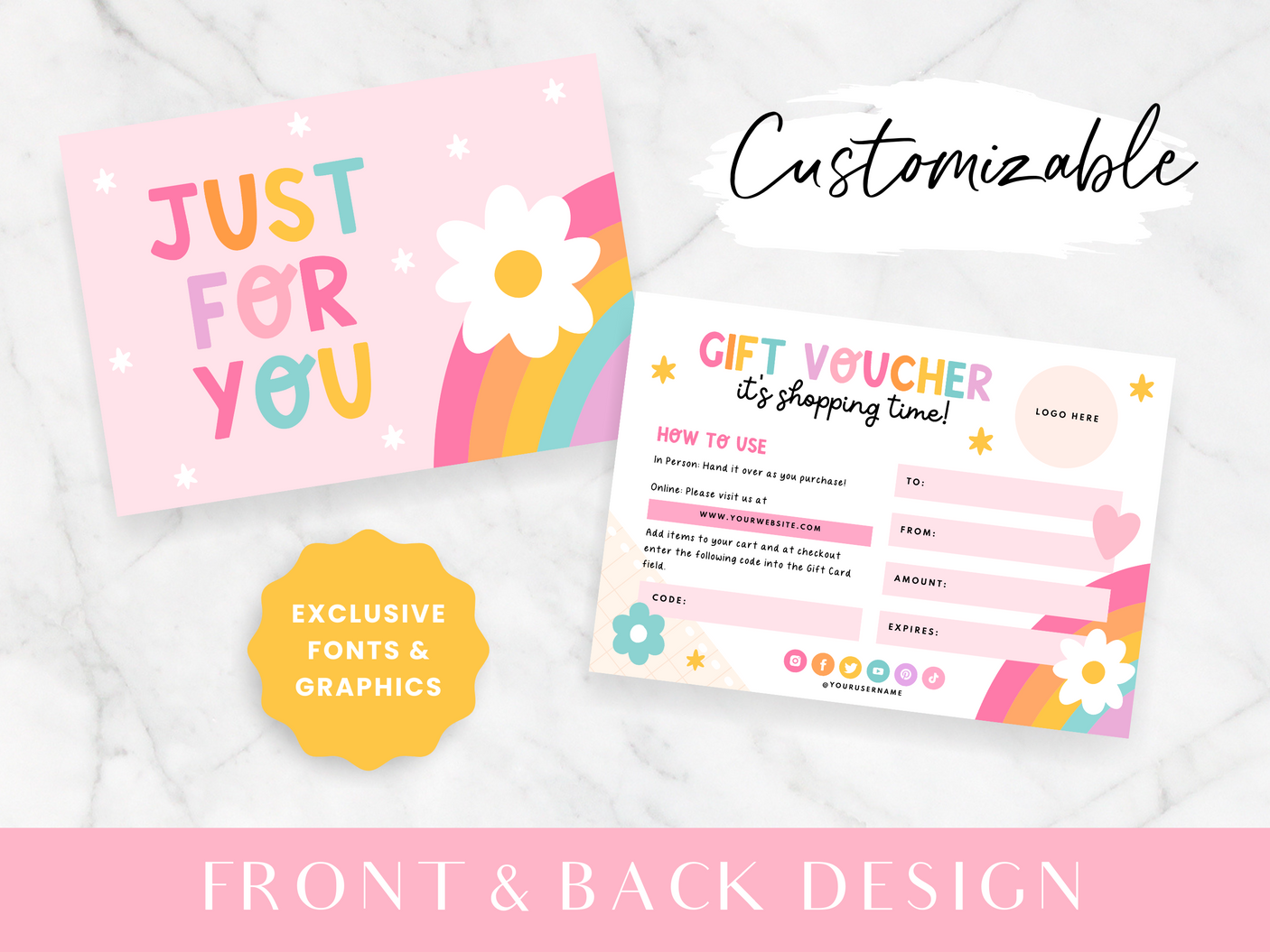 Gift Voucher Template - Playful - Design Pixie