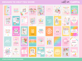 Rainbow Journal Instagram Post Templates