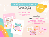Rainbow Journal Instagram Post Templates - Design Pixie