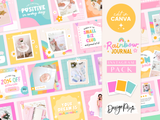 Rainbow Journal Instagram Post Templates