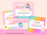 Rainbow Journal Instagram Post Templates - Design Pixie