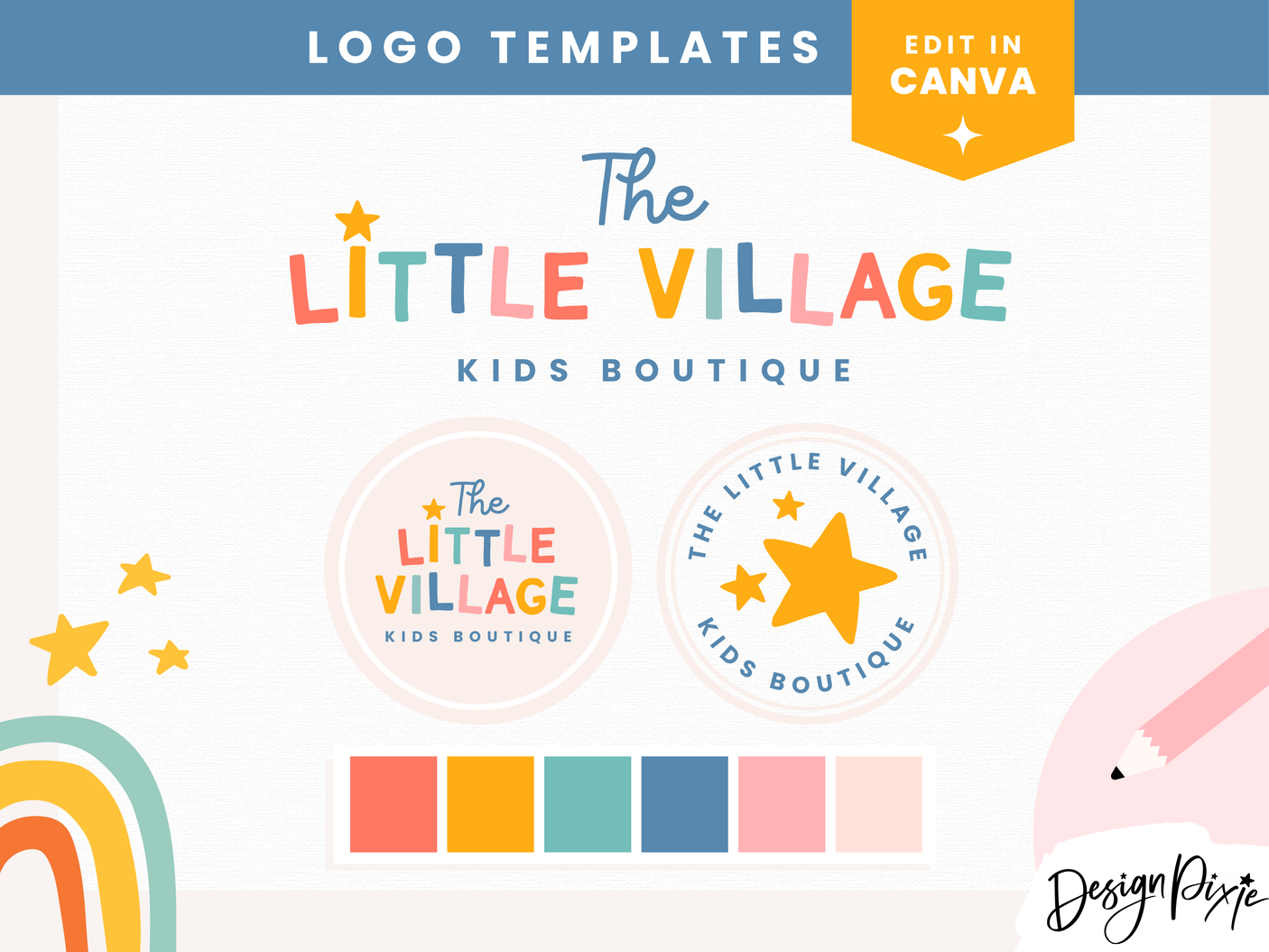 Little Village Logo Template - Design Pixie