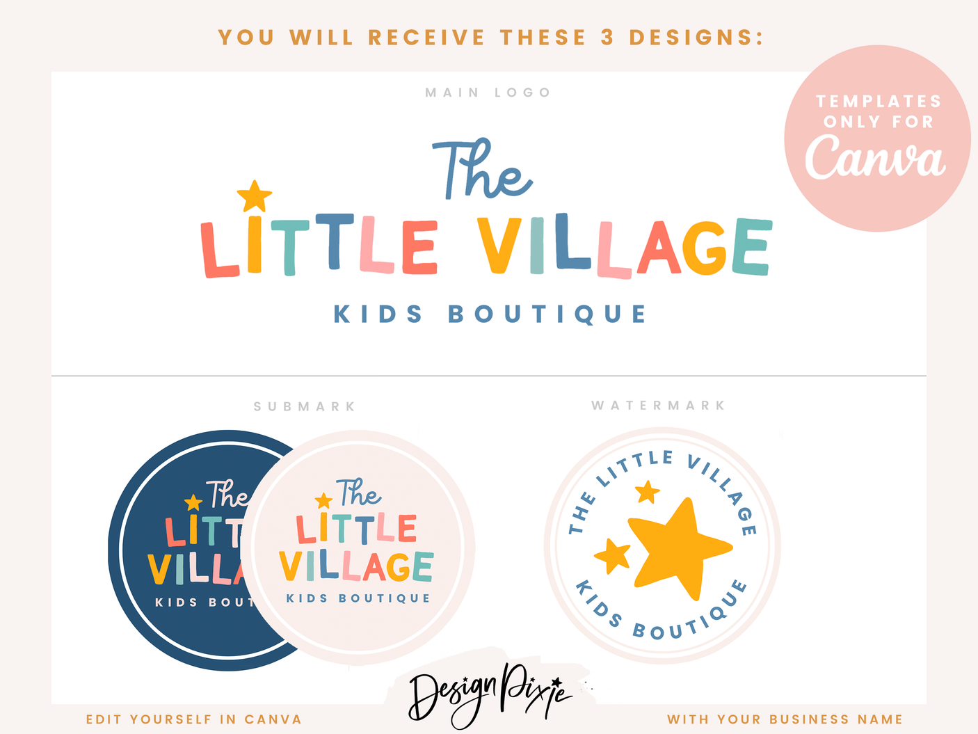 Little Village Logo Template - Design Pixie