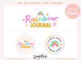 Rainbow Journal Logo Template - Design Pixie