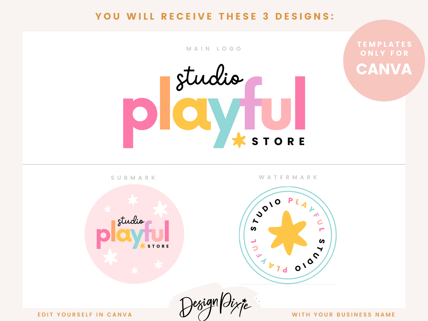 Rainbow Logo Design Template - Design Pixie