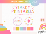 Starry Printables Logo Template - Design Pixie