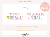 Starry Printables Logo Template - Design Pixie