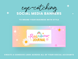 Rainbow Journal Social Media Banners - Design Pixie