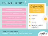 Rainbow Journal Social Media Banners - Design Pixie