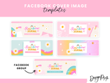 Rainbow Journal Social Media Banners - Design Pixie