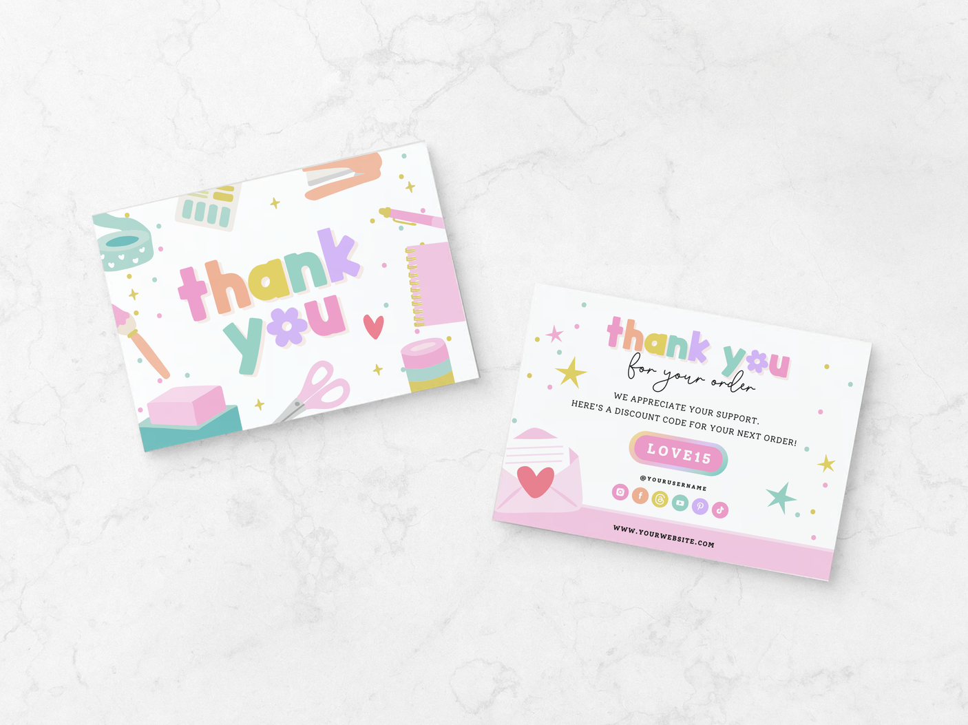 Craft Thank You Card Template