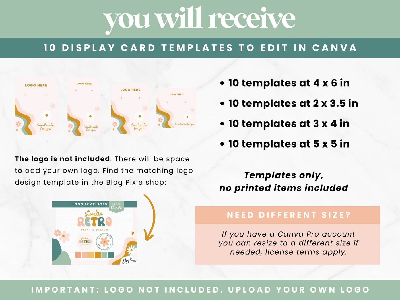 Retro Display Card Templates - Design Pixie