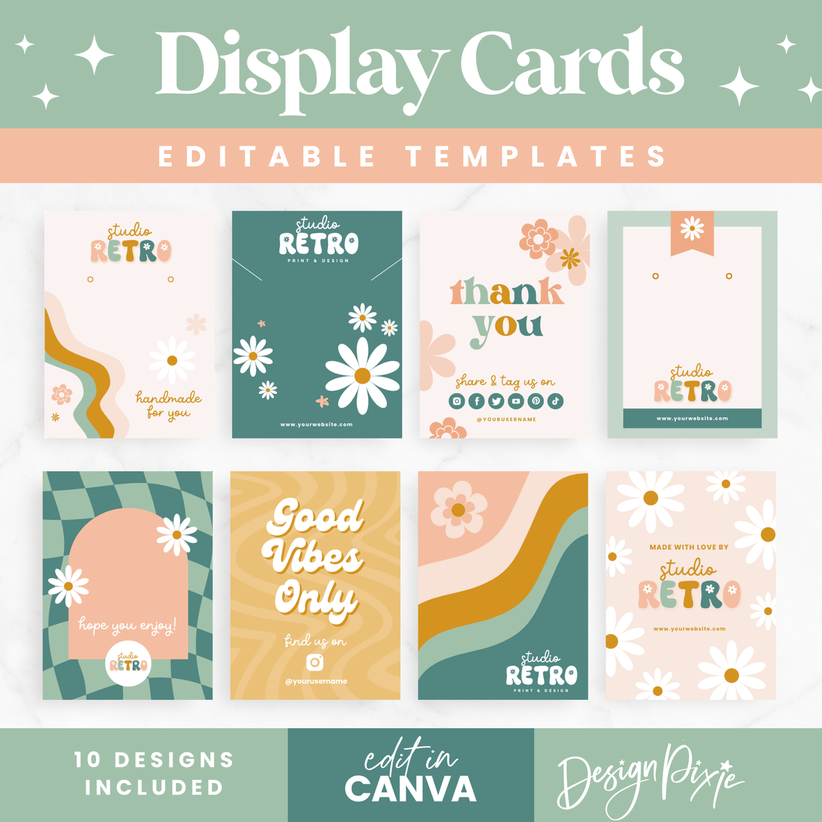 Retro Display Card Templates – Design Pixie