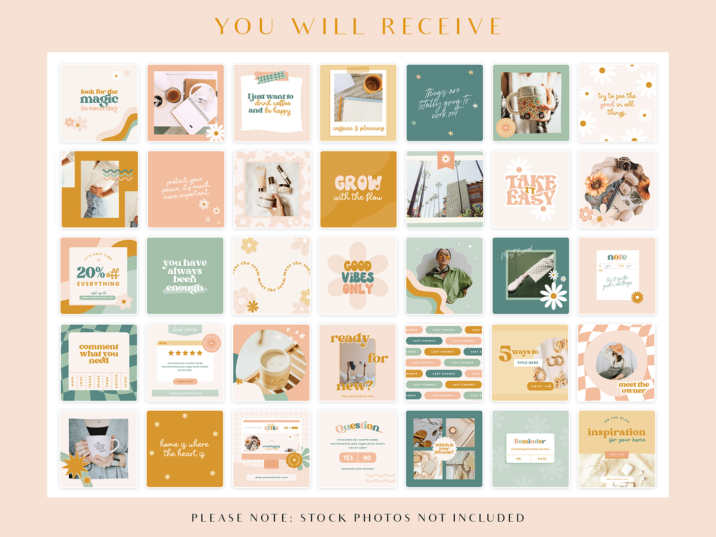 Studio Retro Instagram Post Templates - Design Pixie