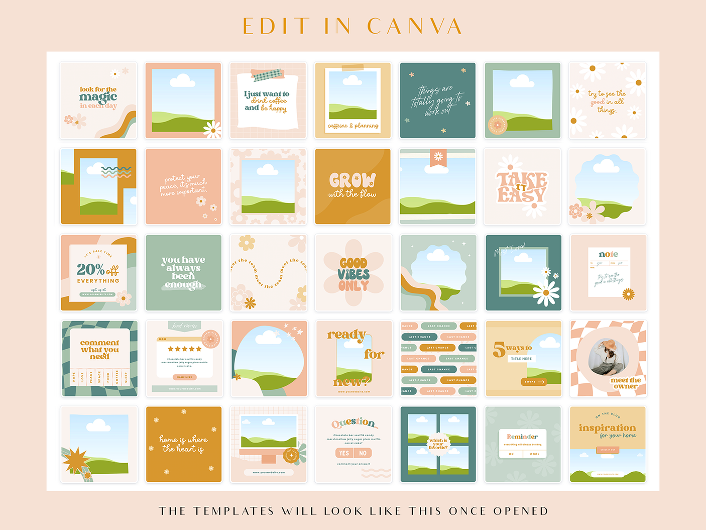 Studio Retro Instagram Post Templates - Design Pixie