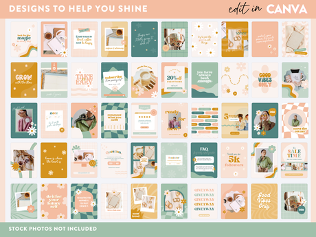 Groovy Retro Instagram Templates