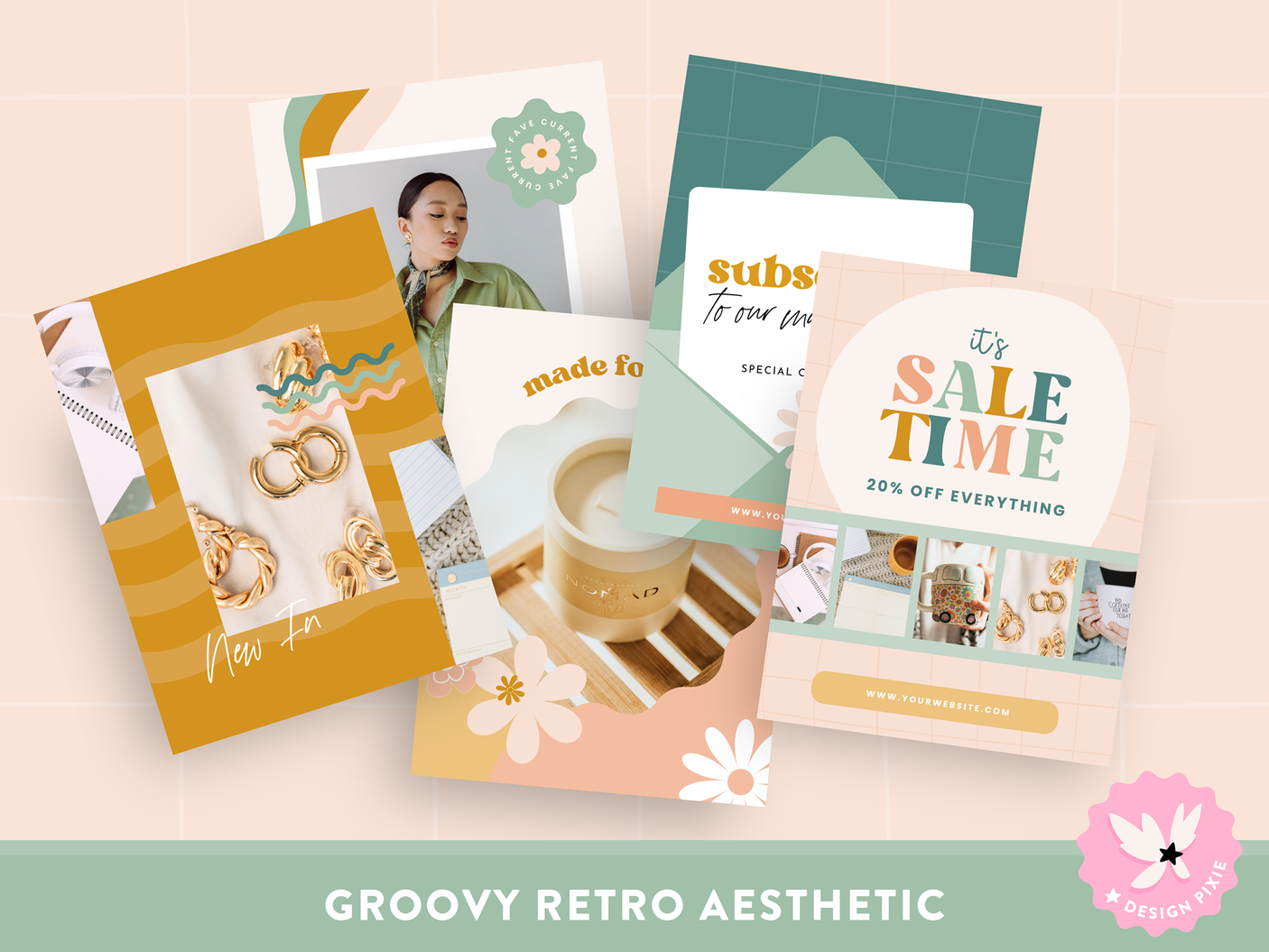 Groovy Retro Instagram Templates