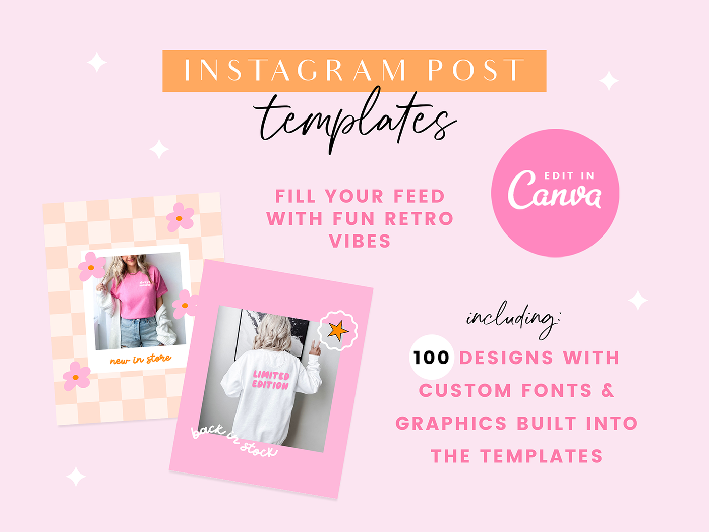 Sweet Threads Instagram Post Templates - Design Pixie