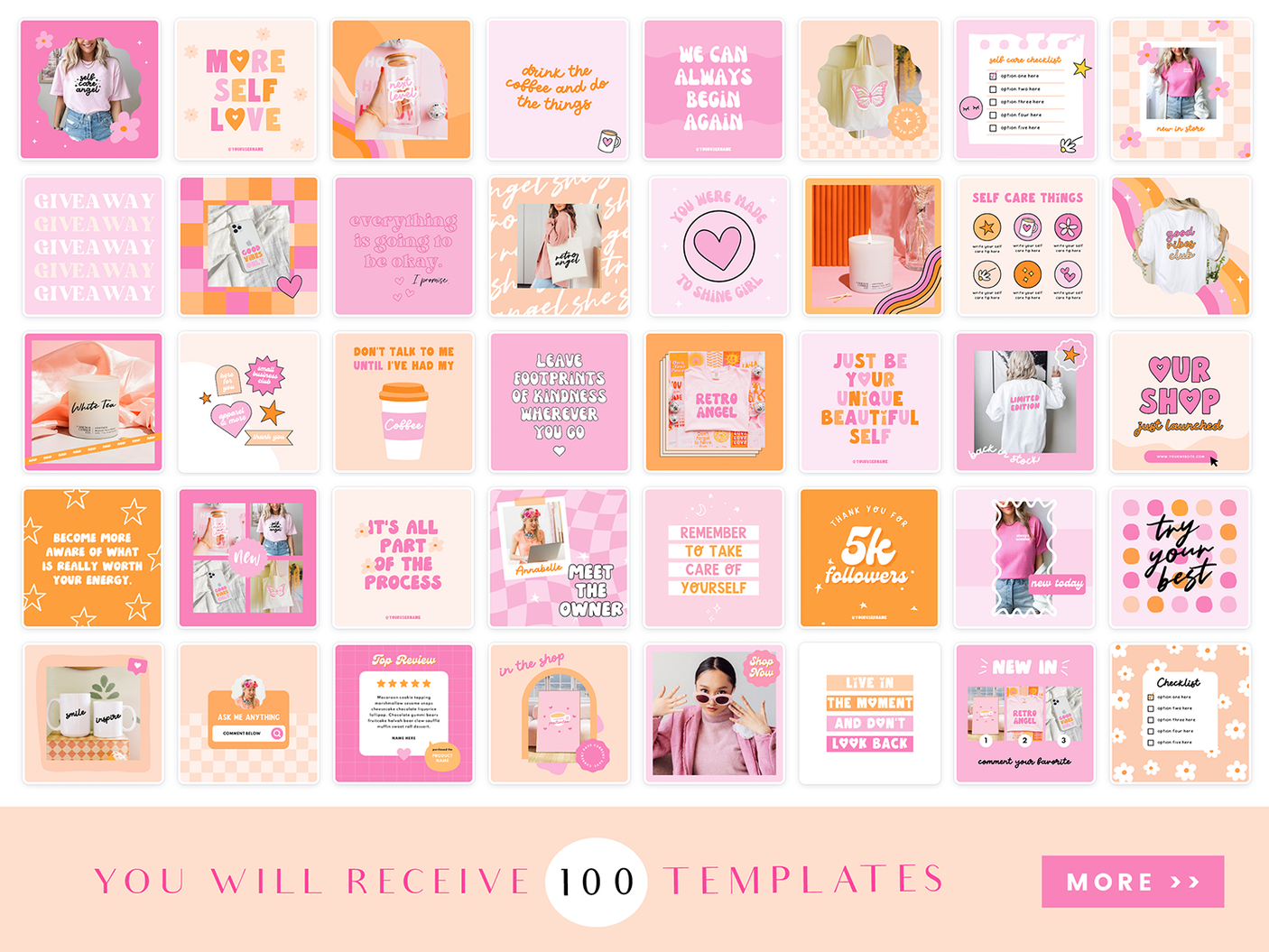 Sweet Threads Instagram Post Templates - Design Pixie