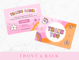 Pink Retro Thank You Card Template - Design Pixie