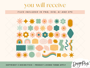 Retro Shapes SVG Elements - Design Pixie