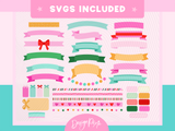 Festive Banners SVG Clipart