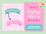Festive Banners SVG Clipart