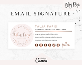 Rose Gold Email Signature Template - Design Pixie