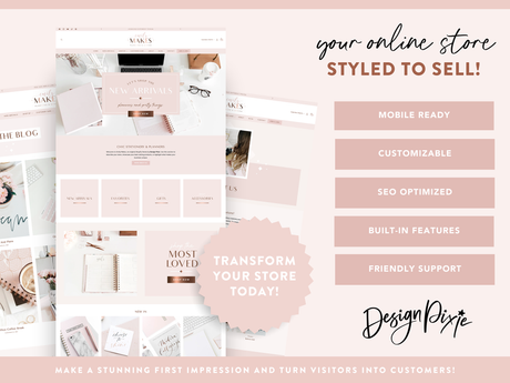 Rose Gold Pink Shopify Theme