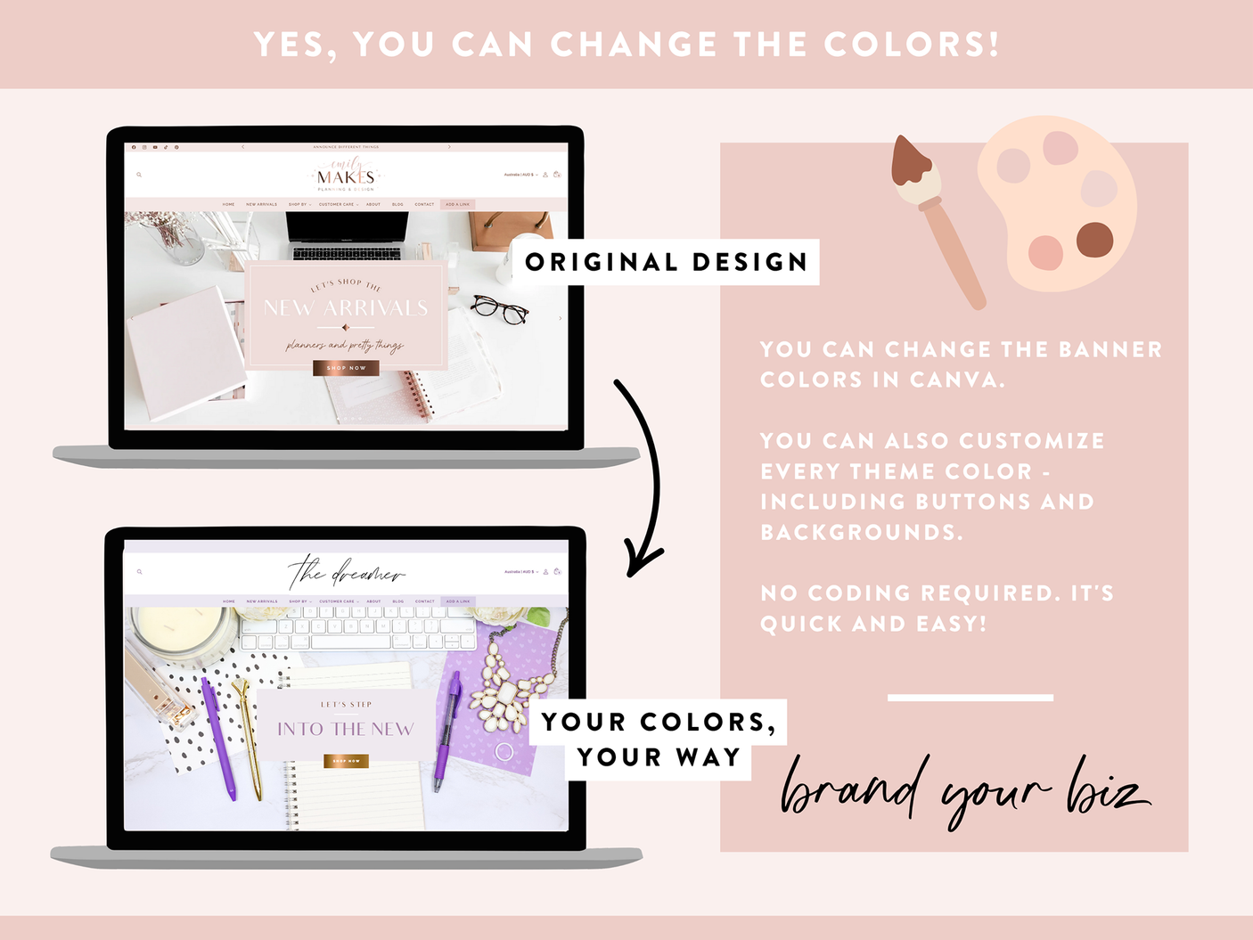 Rose Gold Pink Shopify Theme