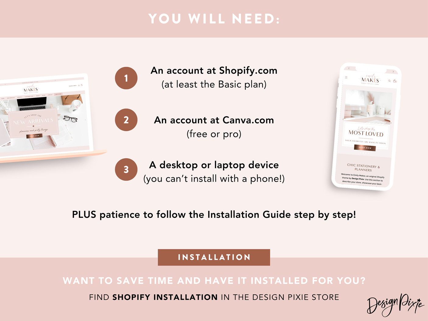 Rose Gold Pink Shopify Theme