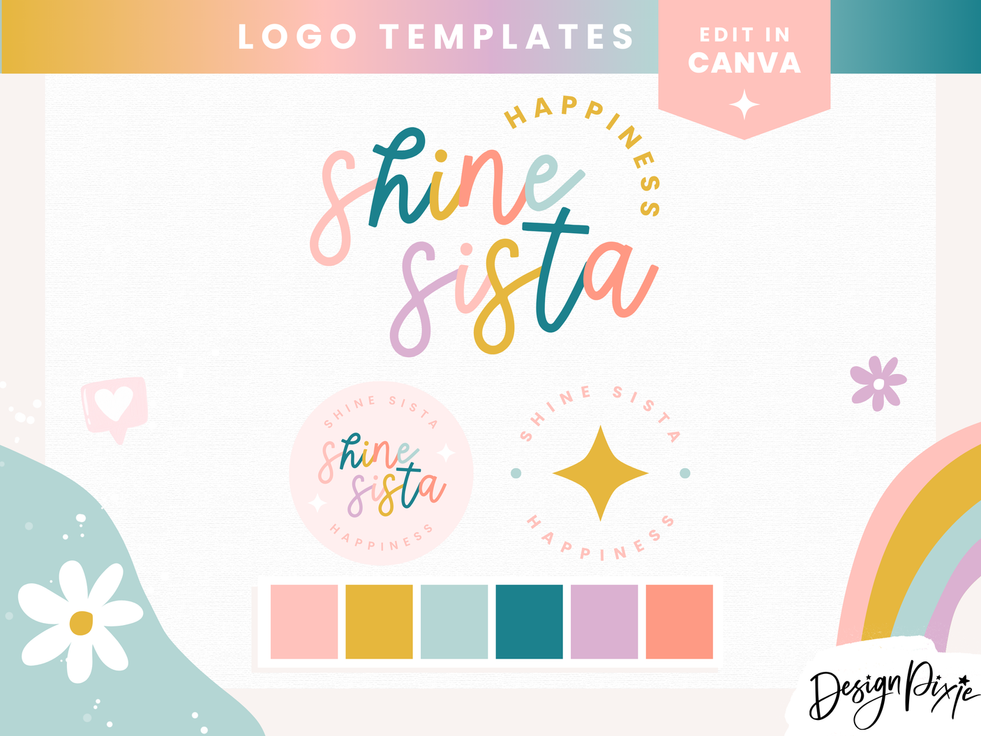 Shine Sista Logo Template - Design Pixie