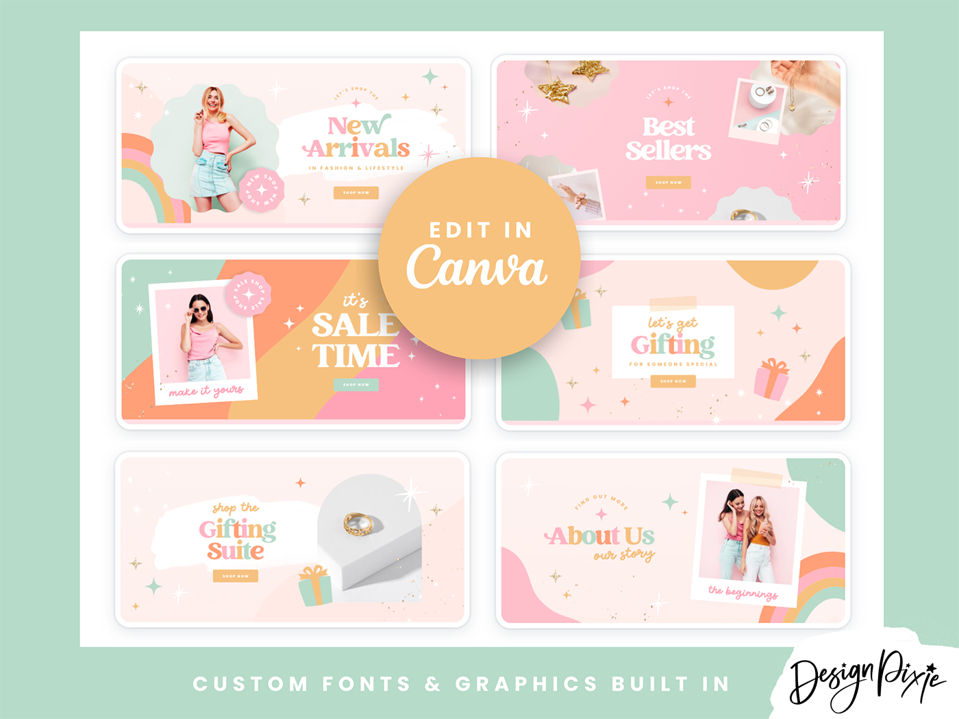 Magical Wishes Shopify Banner Templates - Design Pixie