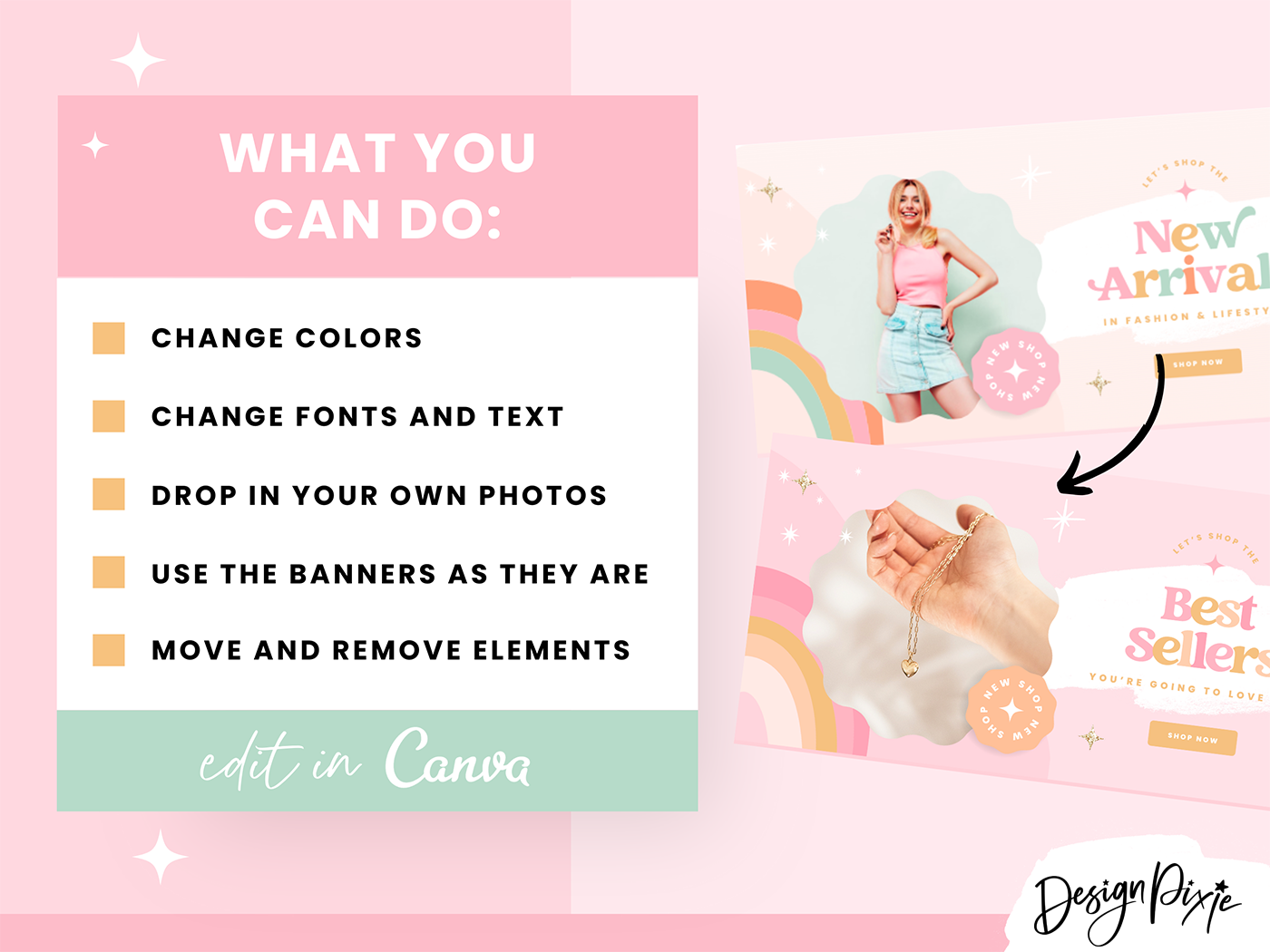 Magical Wishes Shopify Banner Templates - Design Pixie