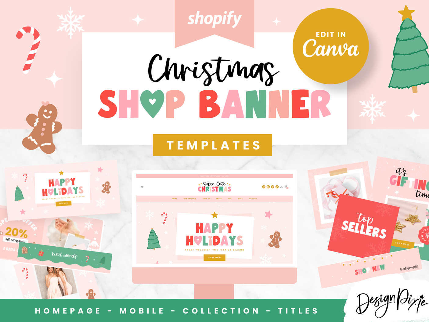 Cute Christmas Shopify Banner Templates