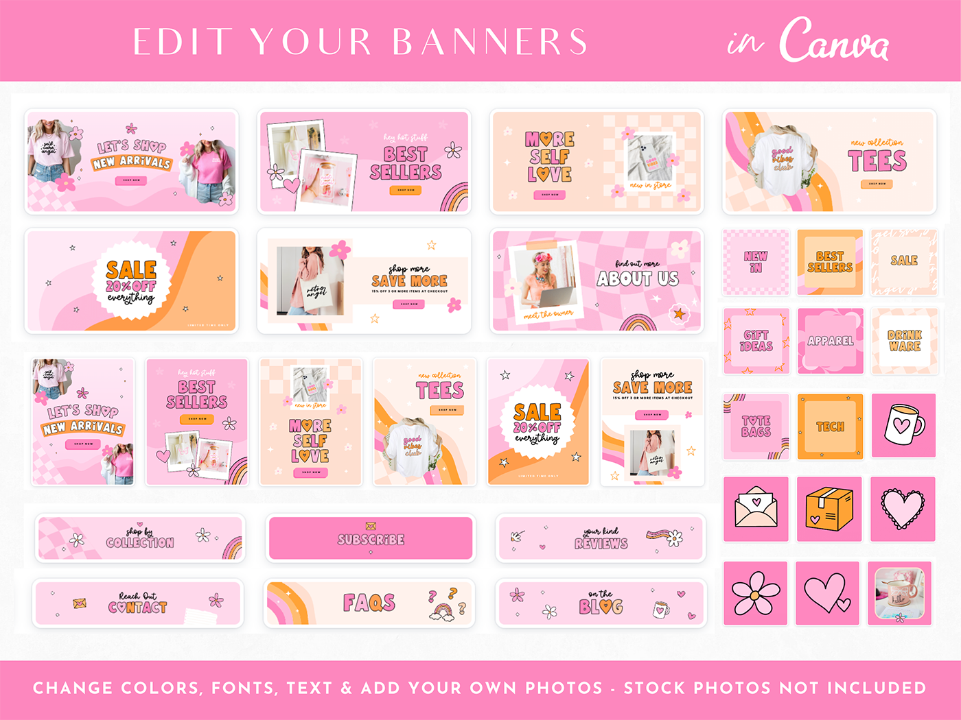 Sweet Threads Shopify Banner Templates - Design Pixie