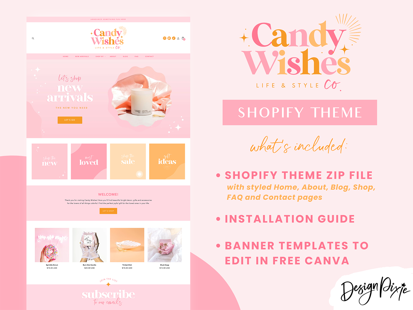 Candy Wishes Shopify Theme - Design Pixie