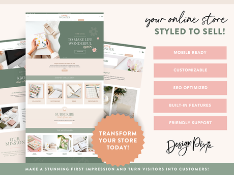 Olive Green Shopify Theme